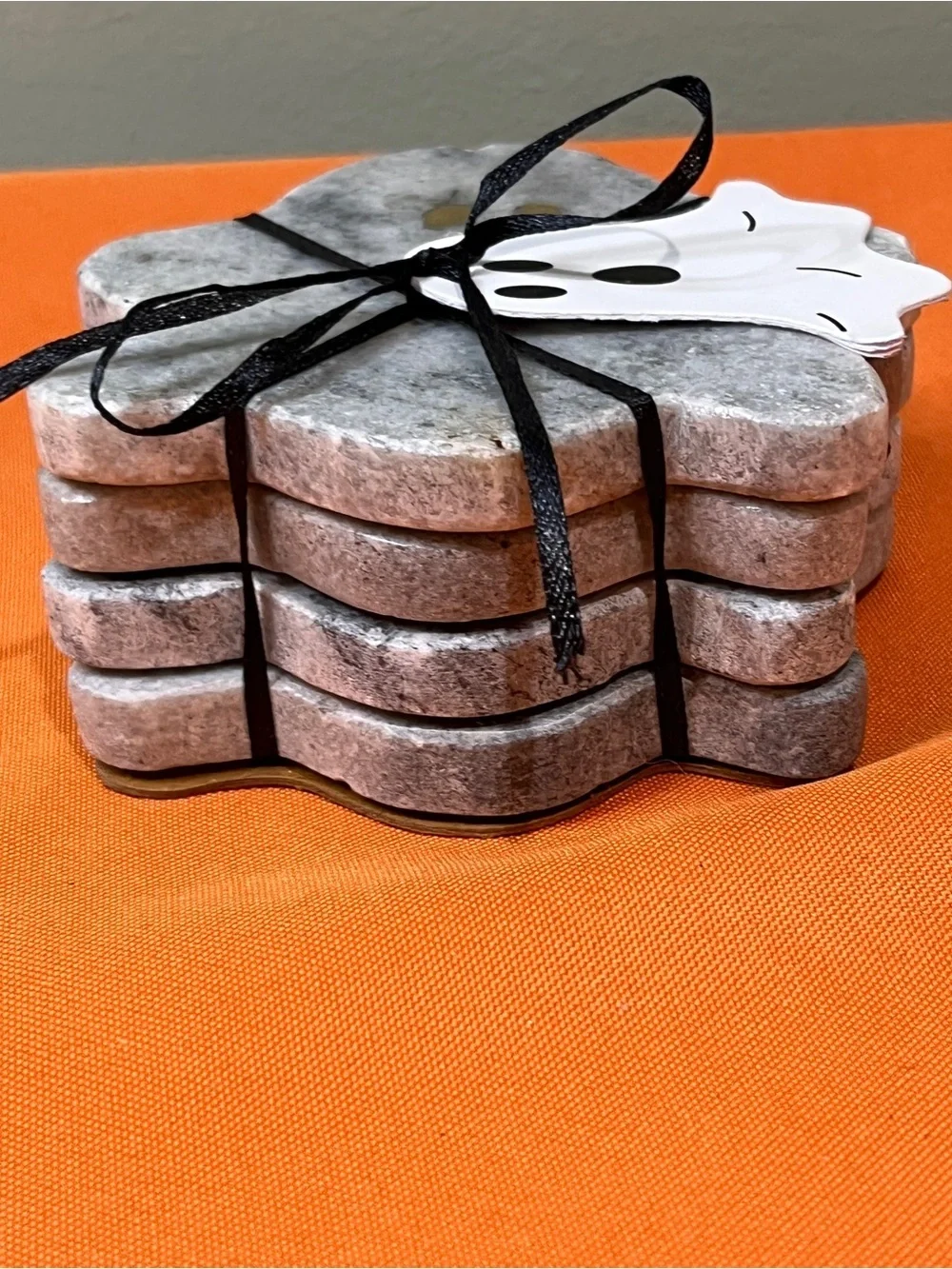 Marble Ghost Heavy Duty Coasters set of 4
